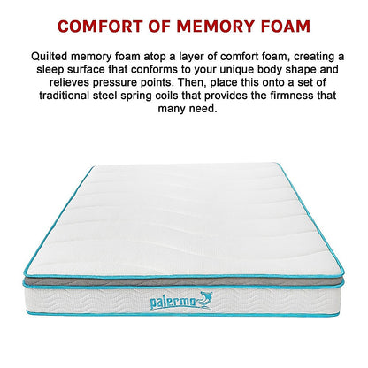 Double 20cm Hybrid Mattress - Memory Foam and Innerspring Support V63-821891