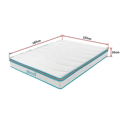 Double 20cm Hybrid Mattress - Memory Foam and Innerspring Support V63-821891