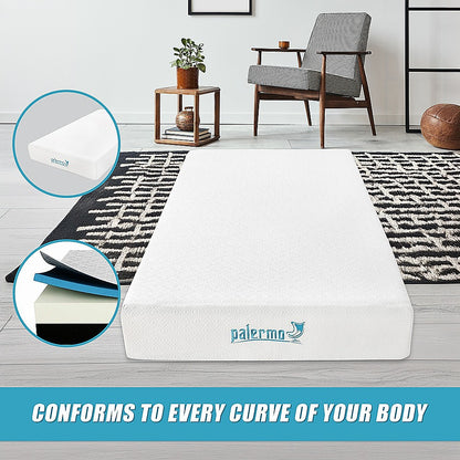 King Single 25cm Gel Memory Foam Mattress - Dual-Layered Comfort with CertiPUR-US Certified Foam V63-821901
