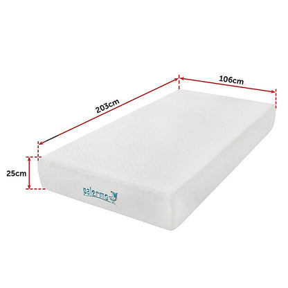 King Single 25cm Gel Memory Foam Mattress - Dual-Layered Comfort with CertiPUR-US Certified Foam V63-821901