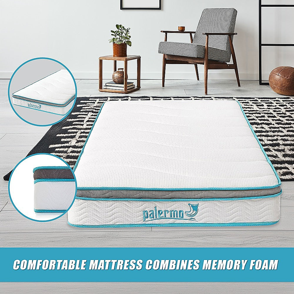 King Single 20cm Hybrid Mattress - Memory Foam and Innerspring Support V63-821911