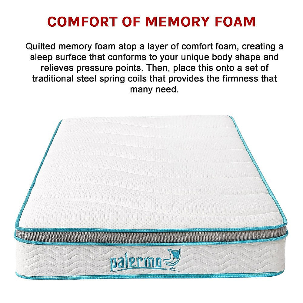 King Single 20cm Hybrid Mattress - Memory Foam and Innerspring Support V63-821911