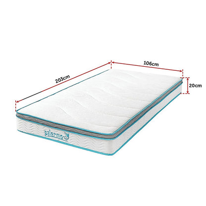 King Single 20cm Hybrid Mattress - Memory Foam and Innerspring Support V63-821911