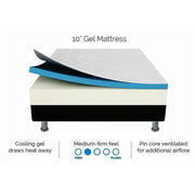 Single 25cm Gel Memory Foam Mattress - Dual-Layered Comfort with CertiPUR-US Certified Foam V63-821921