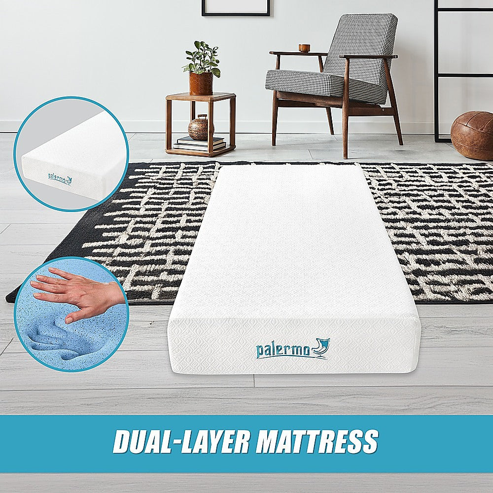 Single 25cm Gel Memory Foam Mattress - Dual-Layered Comfort with CertiPUR-US Certified Foam V63-821921