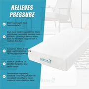 Single 25cm Gel Memory Foam Mattress - Dual-Layered Comfort with CertiPUR-US Certified Foam V63-821921