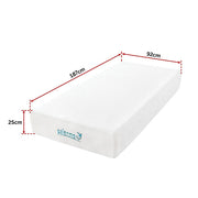 Single 25cm Gel Memory Foam Mattress - Dual-Layered Comfort with CertiPUR-US Certified Foam V63-821921