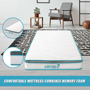 Single 20cm Hybrid Mattress - Memory Foam and Innerspring Support V63-821931