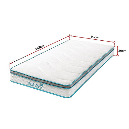 Single 20cm Hybrid Mattress - Memory Foam and Innerspring Support V63-821931