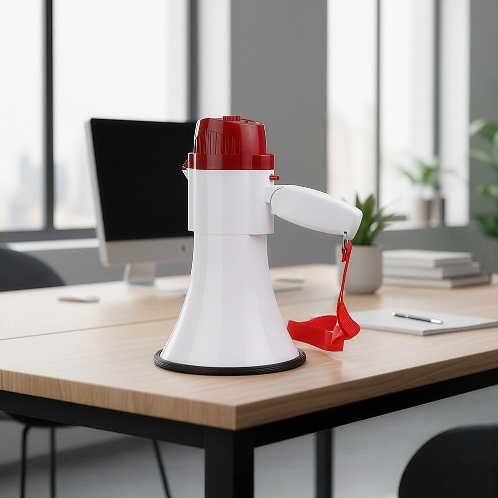Audio Megaphone 25Watt Bull Horn with Siren V63-821981
