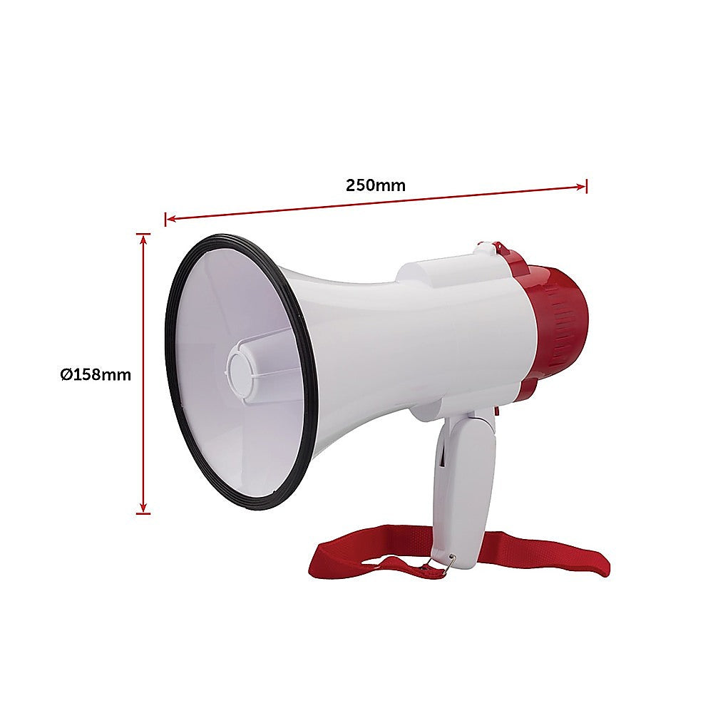 Audio Megaphone 25Watt Bull Horn with Siren V63-821981