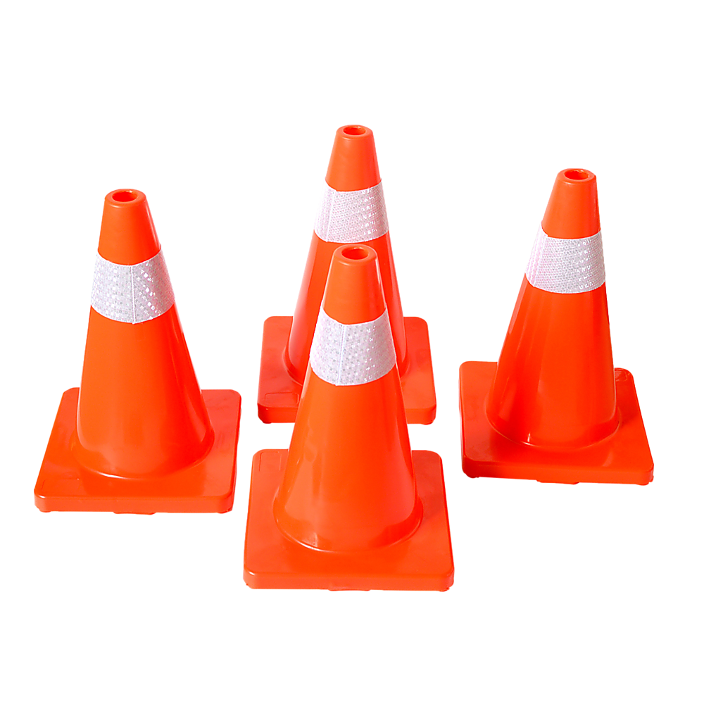 4pcs 45cm Road Traffic Cones Reflective Overlap Parking Emergency Safety Cone V63-821991