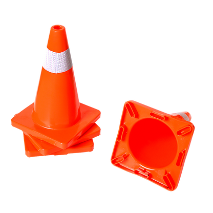 4pcs 45cm Road Traffic Cones Reflective Overlap Parking Emergency Safety Cone V63-821991