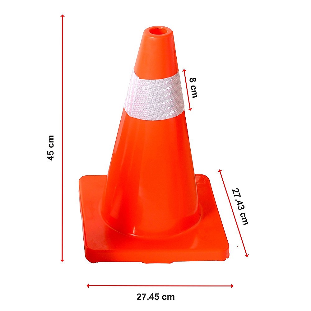 4pcs 45cm Road Traffic Cones Reflective Overlap Parking Emergency Safety Cone V63-821991