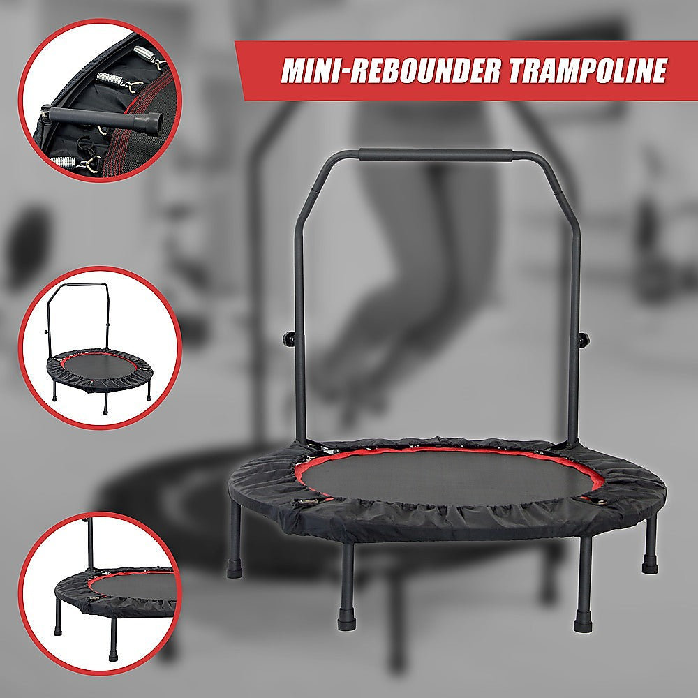 Mini Rebounder Trampoline with Adjustable Handle - Fitness Bounce Trainer V63-822011