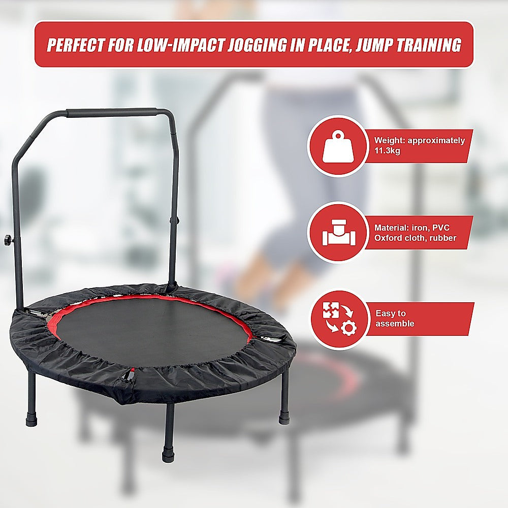 Mini Rebounder Trampoline with Adjustable Handle - Fitness Bounce Trainer V63-822011