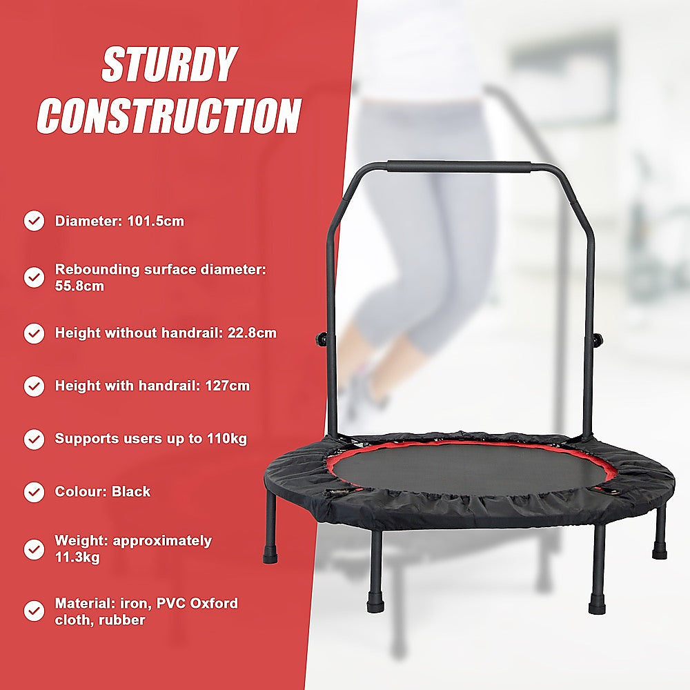 Mini Rebounder Trampoline with Adjustable Handle - Fitness Bounce Trainer V63-822011