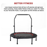 Mini Rebounder Trampoline with Adjustable Handle - Fitness Bounce Trainer V63-822011