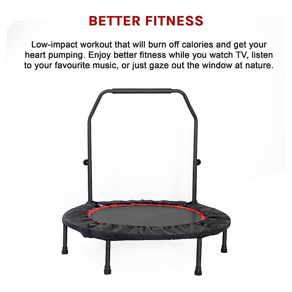 Mini Rebounder Trampoline with Adjustable Handle - Fitness Bounce Trainer V63-822011
