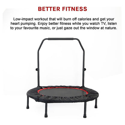 Mini Rebounder Trampoline with Adjustable Handle - Fitness Bounce Trainer V63-822011