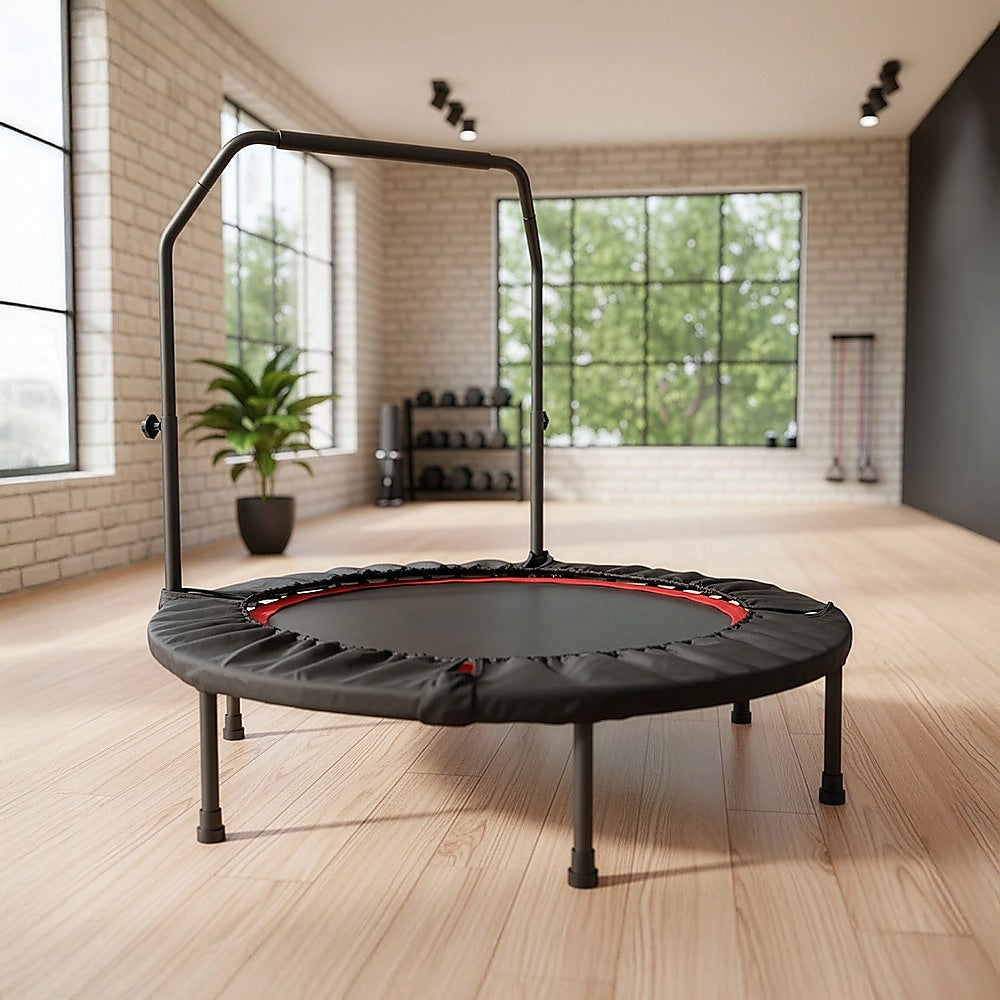 Mini Rebounder Trampoline with Adjustable Handle - Fitness Bounce Trainer V63-822011