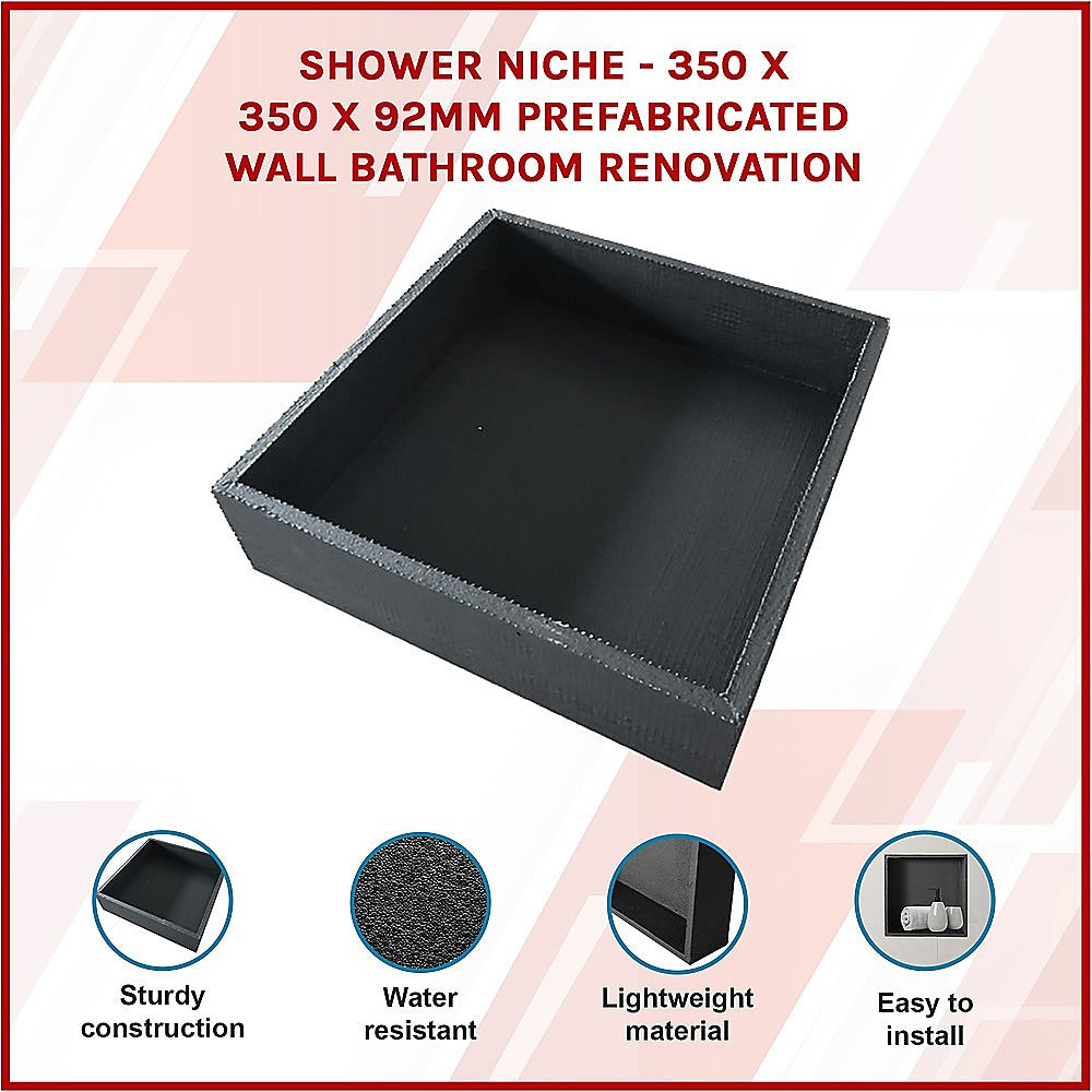 Shower Niche - 350 x 350 x 92mm Prefabricated Wall Bathroom Renovation V63-822041