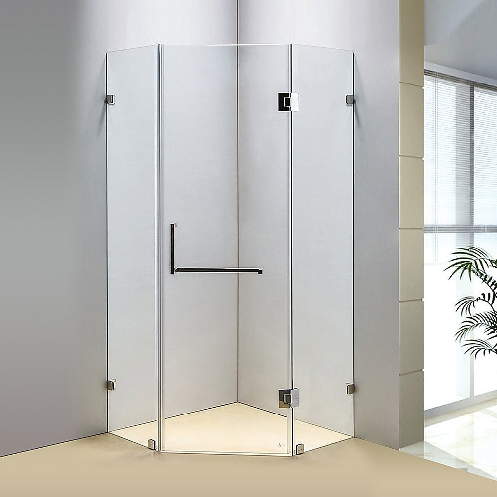 1000 x 1000mm Frameless 10mm Glass Shower Screen By Della Francesca V63-822151