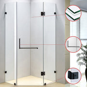 1000 x 1000mm Frameless 10mm Glass Shower Screen By Della Francesca V63-822191