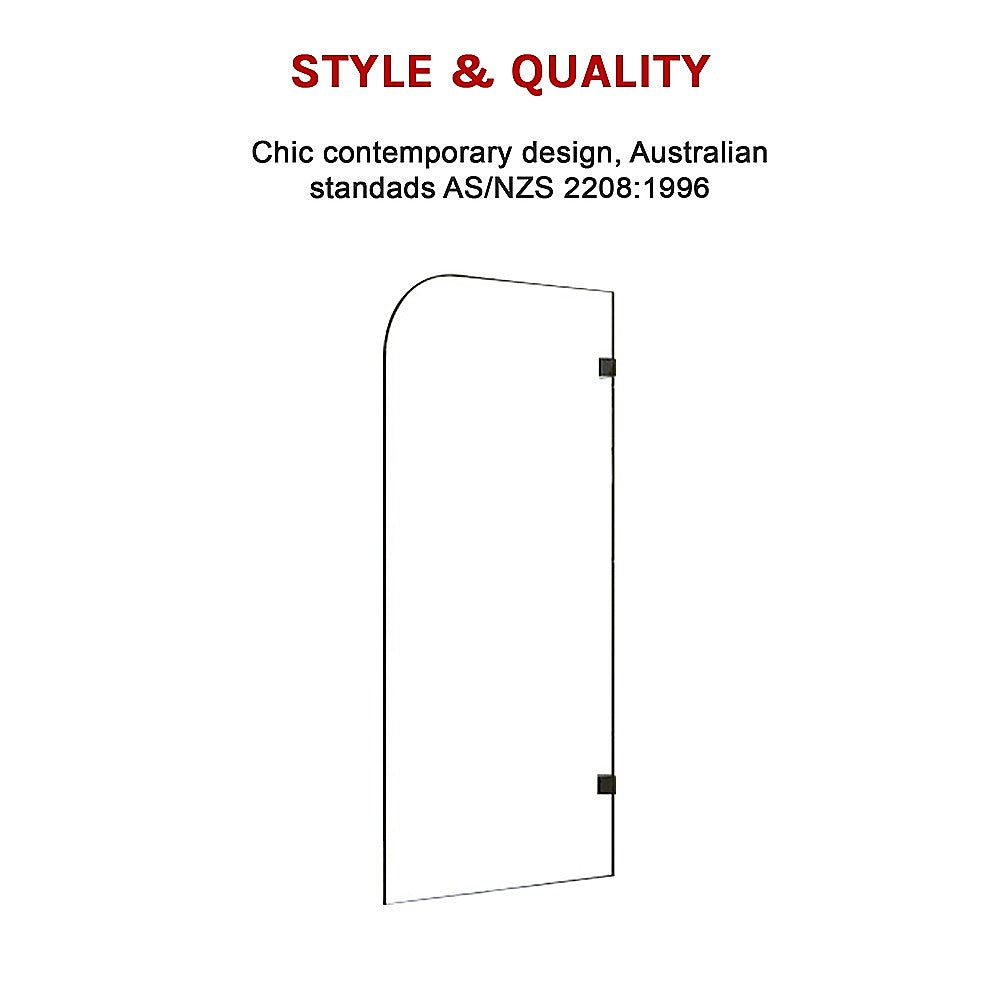 700 x 1450mm Frameless Bath Panel 10mm Glass Shower Screen By Della Francesca V63-822321