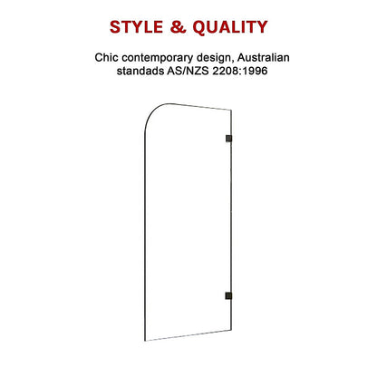 700 x 1450mm Frameless Bath Panel 10mm Glass Shower Screen By Della Francesca V63-822321