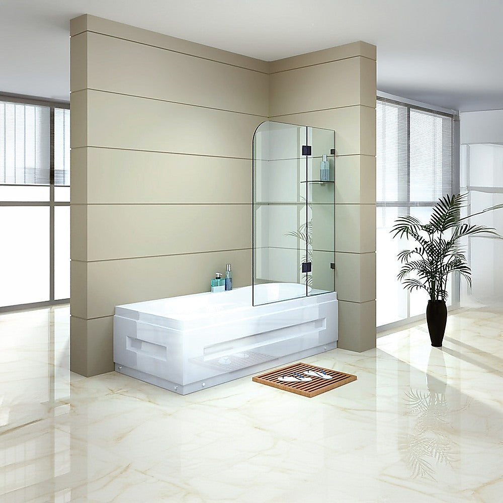 900 x 1450mm Frameless Bath Panel 10mm Glass Shower Screen By Della Francesca V63-822331