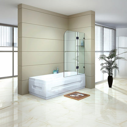 900 x 1450mm Frameless Bath Panel 10mm Glass Shower Screen By Della Francesca V63-822331