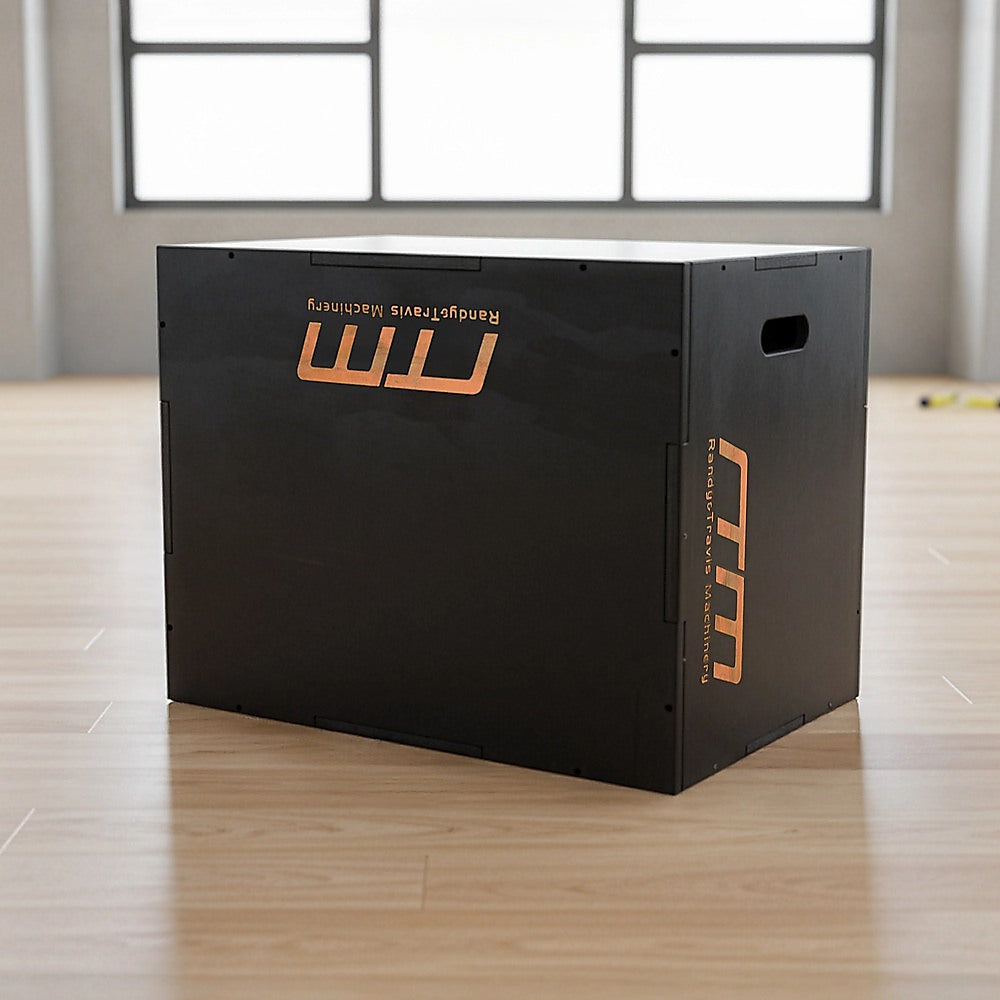 3 IN 1 Black Wood Plyo Games Plyometric Jump Box V63-822371