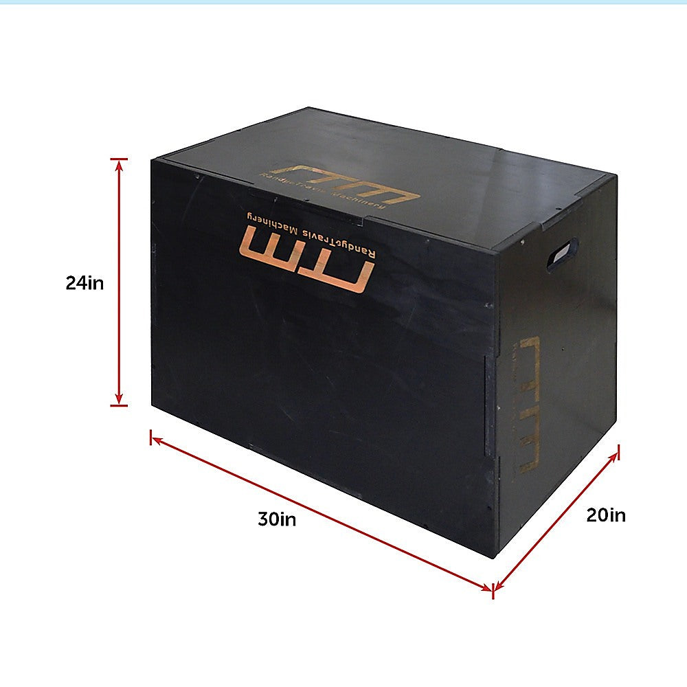 3 IN 1 Black Wood Plyo Games Plyometric Jump Box V63-822371