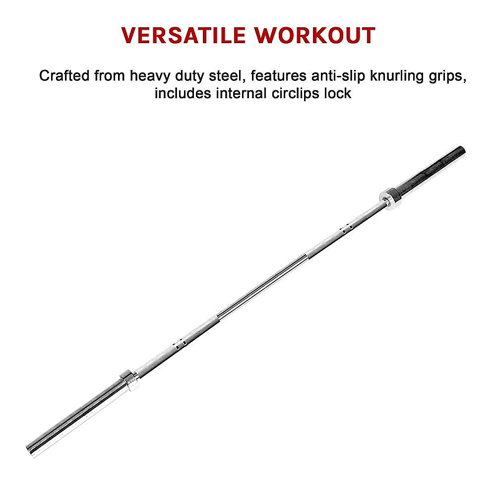 20kg Olympic Barbell 700lb Rated for Powerlifting Home Gym Training V63-822381