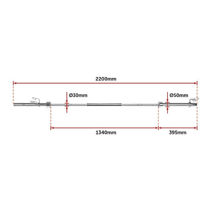 20kg Olympic Barbell 700lb Rated for Powerlifting Home Gym Training V63-822381