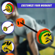 20kg Standard Rubber Coated Barbell Weight Bar for Home Gym V63-822391