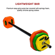 20kg Standard Rubber Coated Barbell Weight Bar for Home Gym V63-822391