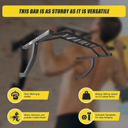 Wall Mounted Multi Grip Chin Up Bar - Heavy Duty Pull Up Station for Upper Body Training V63-822411