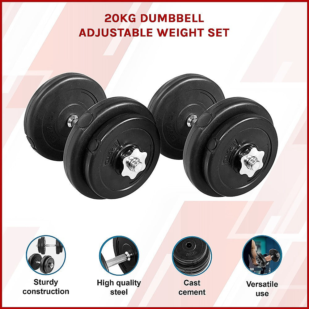 20KG Dumbbell Adjustable Weight Set V63-822451
