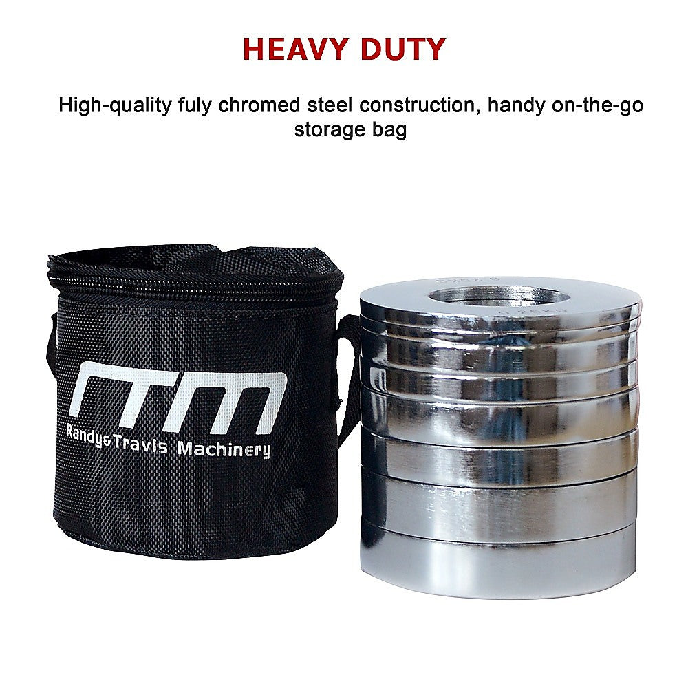 Chrome Metric Fractional Olympic Weight Plates 0.25 to 1kg Set V63-822471