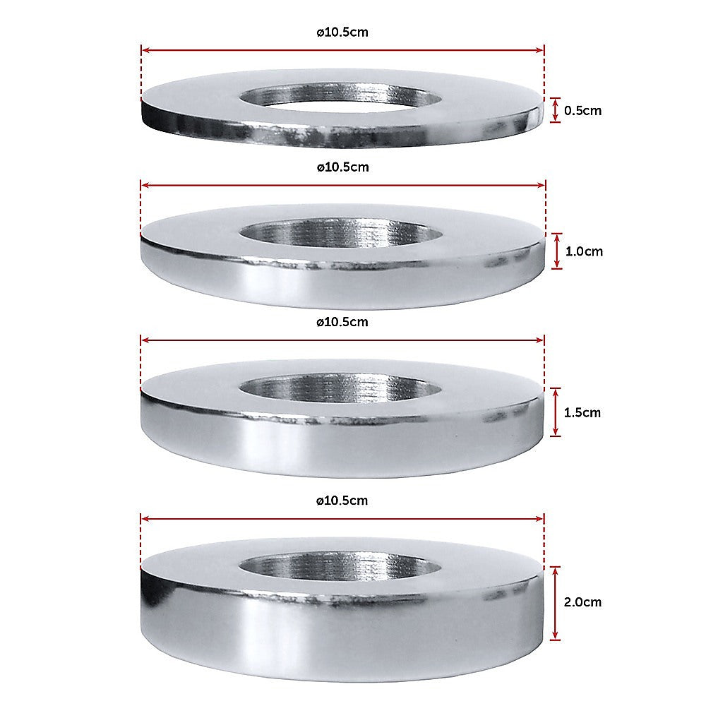 Chrome Metric Fractional Olympic Weight Plates 0.25 to 1kg Set V63-822471