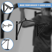 Wall Mounted Pull Up Bar - Heavy Duty Chin Up Station for Home Upper Body Training V63-822481