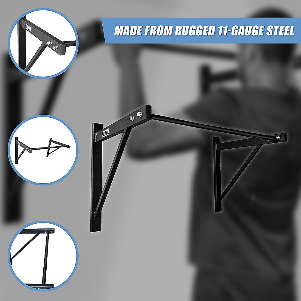 Wall Mounted Pull Up Bar - Heavy Duty Chin Up Station for Home Upper Body Training V63-822481