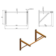 Wall Mounted Pull Up Bar - Heavy Duty Chin Up Station for Home Upper Body Training V63-822481