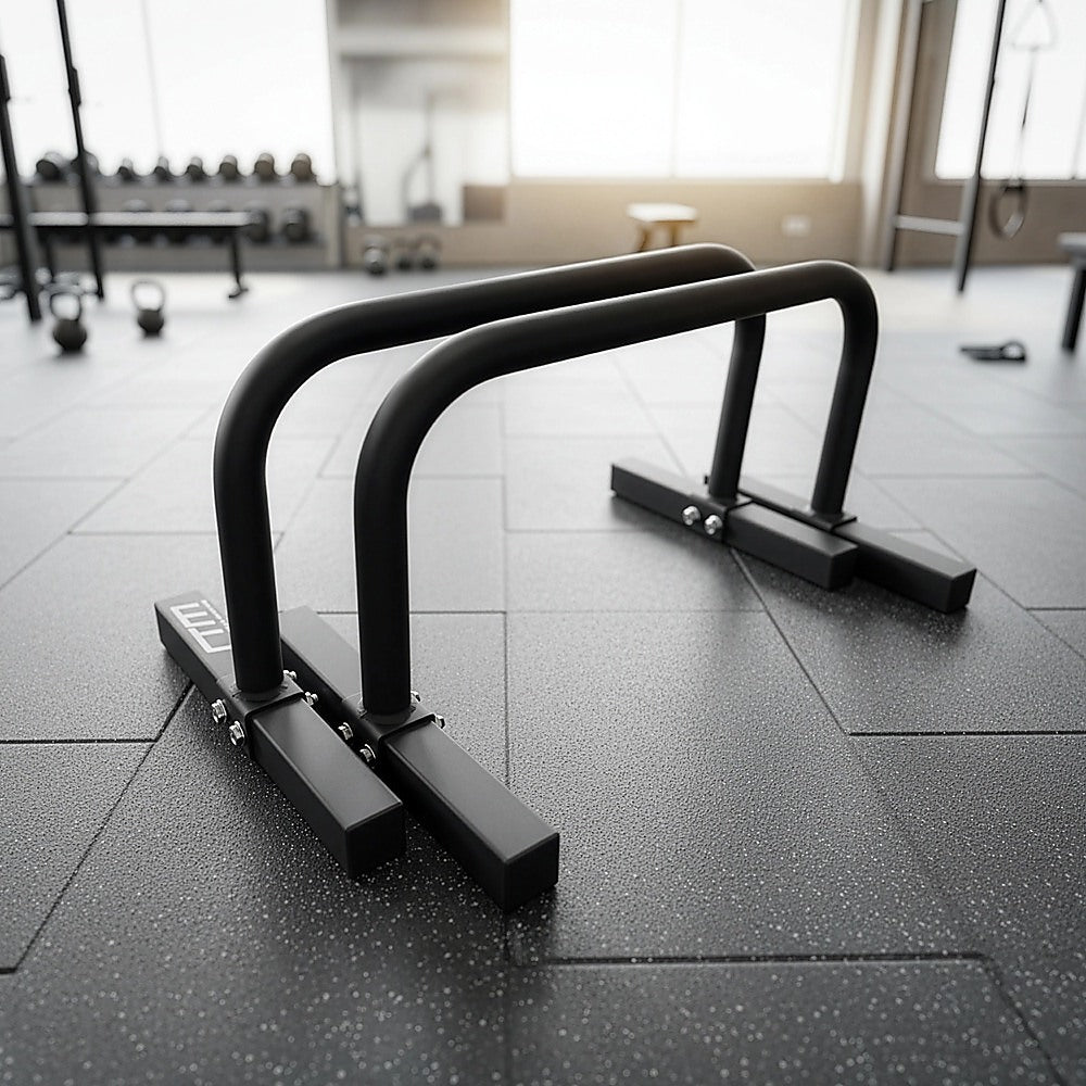 Steel Parallette Bars for Push Ups, Dips & Calisthenics Home Strength Training V63-822491