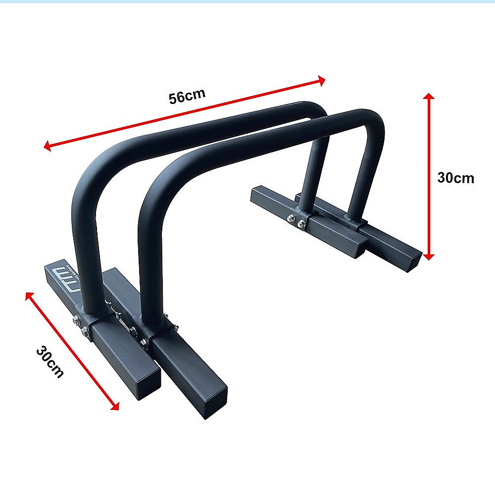 Steel Parallette Bars for Push Ups, Dips & Calisthenics Home Strength Training V63-822491