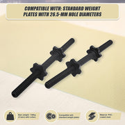 45cm - 1 Pair Dumbbell Bar 25mm Diameter - PVC Coated Dumbell Handle V63-822511