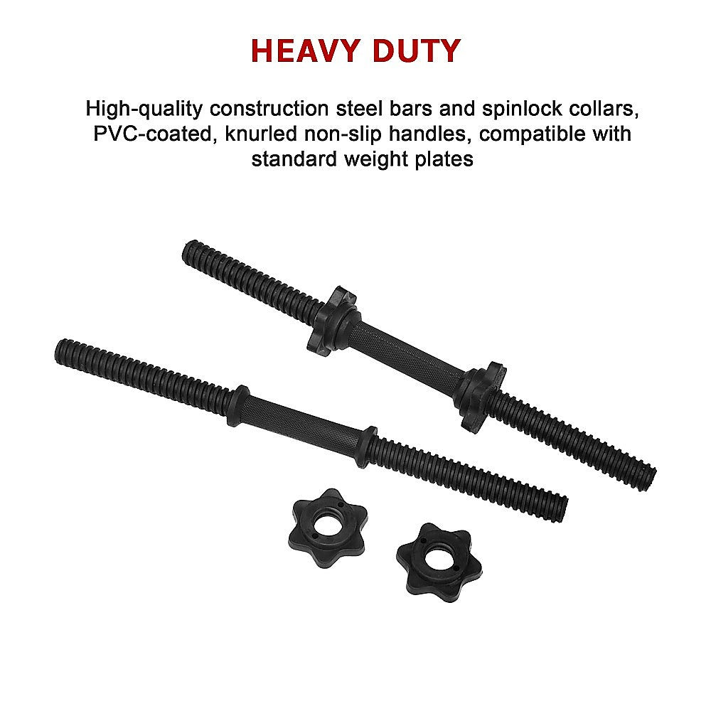 45cm - 1 Pair Dumbbell Bar 25mm Diameter - PVC Coated Dumbell Handle V63-822511