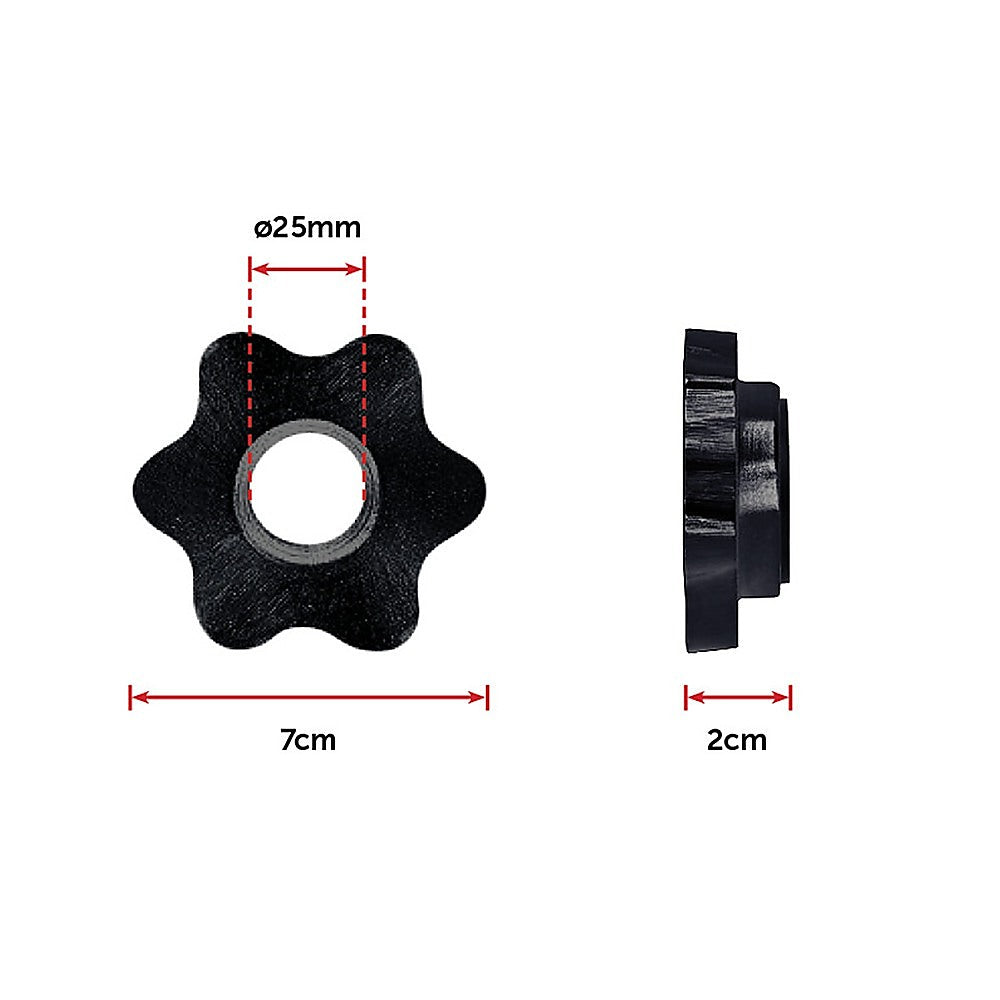 45cm - 1 Pair Dumbbell Bar 25mm Diameter - PVC Coated Dumbell Handle V63-822511
